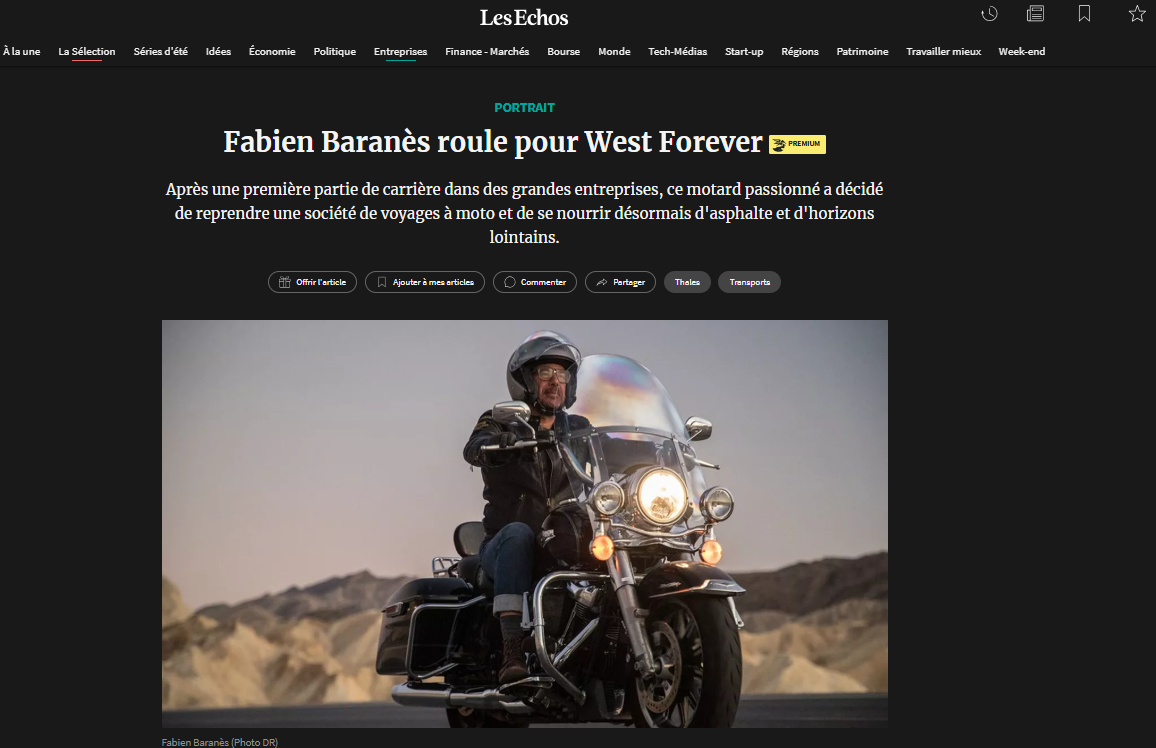 articles les échos west forever
